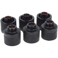 Alphacool HF 16/10 aansluitstuk G1/4 - Deep Black verbinding Zwart, 6 stuks