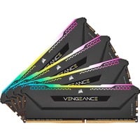 Corsair 128 GB DDR4-3200 Quad-Kit werkgeheugen Zwart, CMH128GX4M4E3200C16, Vengeance RGB PRO SL, XMP 2.0