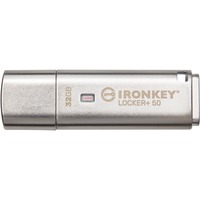Kingston IronKey Locker+ 50 32 GB usb-stick aluminium, USB-A 3.2 Gen 1 (5 Gbit/s)