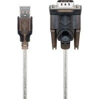 goobay USB-A > seriële RS232 converter kabel Transparant, 1,5 meter