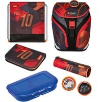 Herlitz SoftLight Plus Sports set schooltas Zwart/rood, inclusief sporttas, brooddoos, 2 buttons en 2 etuis