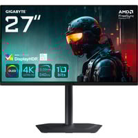 GIGABYTE MO27U2 27" 4K UHD gaming monitor Zwart, 2x HDMI, DisplayPort, 2x USB-A, USB-B, USB-C, 240 Hz