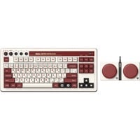 8BitDo Retro Mechanical Keyboard Fami Edition, gaming toetsenbord beige/rood, US lay-out, Kailh Box White, TKL, Bluetooth Low Energy, Wireless 2.4G, USB