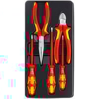 KNIPEX VDE-gereedschapset 00 20 13 gereedschapsset Rood/geel, 5 delig