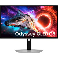 Samsung Odyssey OLED G8 G80SH 27" 4K Ultra HD gaming monitor Lichtgrijs, 1x DisplayPort, 2x HDMI, 1x USB-C, 2x USB-A, 240 Hz