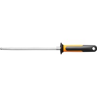 Fiskars Functional Form Aanzetstaal 202 mm messenslijper Zwart/oranje, Voor het slijpen van messen | handvat met SoftGrip