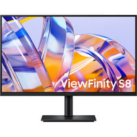 Samsung ViewFinity S8 S80UH 32" 4K Ultra HD monitor Zwart, 1x DisplayPort, 1x HDMI, 2x USB-C, 3x USB-A, 1x RJ-45