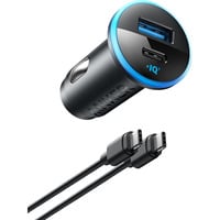 Anker 52.5W 323 autolader Zwart, 1x USB-C, 1x USB-A