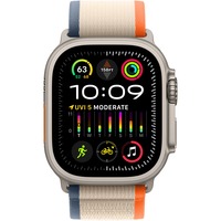 Apple Watch Ultra 2 smartwatch beige/oranje, Titanium, 49 mm, Trail-bandje (S/M), GPS + Cellular