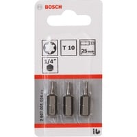 Bosch Extra Hard-schroefbit Torx T10 3 stuks, 25 mm