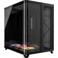 Corsair AIR 5400 LX-R LINK  midi tower behuizing Zwart | 3x USB-C | RGB | Tempered Glass