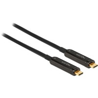 DeLOCK Actieve optische USB-C kabel Zwart, 5 meter, 4K