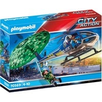 PLAYMOBIL City Action - Politiehelikopter: parachute-achtervolging Constructiespeelgoed