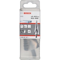 Bosch HSS-stappenboor, Ø 6 mm - Ø 40,5 mm, M10-M40 boren 16 stappen, 125,5 mm