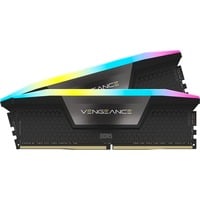 Corsair 96 GB DDR5-6400 (2x 48 GB) Kit werkgeheugen Zwart, CMH96GX5M2B6400C32, Vengeance RGB, XMP