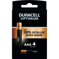 Duracell Optimum Alkaline AAA-batterijen 4 stuks