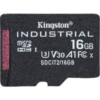 Kingston Industrial microSDHC 16GB geheugenkaart Zwart, Klasse 10, UHS-I, U3, V30, A1