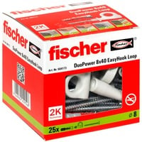 fischer Fisc EasyHook Loop DuoPower 8x40 plug Wit
