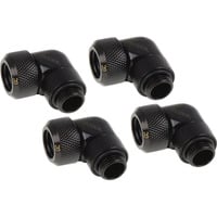Alphacool 13mm HardTube fitting 90° verbinding Zwart, 4 stuks