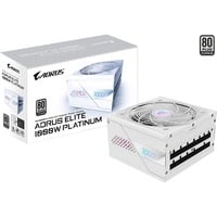 GIGABYTE GP-AE1000PM PG5 ICE, 1000 Watt voeding  Wit, 6x PCIe, 1x 12VHPWR, Kabelmanagement