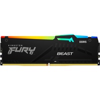 Kingston FURY 8 GB DDR5-5200 werkgeheugen Zwart, KF552C36BBEA-8, Beast RGB, EXPO