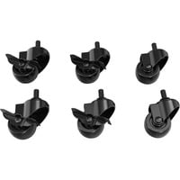 Trak Racer Caster Wheels wielen set Zwart, 6 stuks