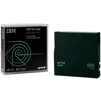 IBM LTO9 Medium 45 TB tape Zwart