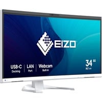 EIZO FlexScan EV3450XC-WT 34.1" Curved UltraWide monitor Wit, 2x HDMI, DisplayPort, 2x USB-A, USB-B, 2x USB-C, RJ-45
