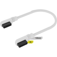 Corsair iCUE LINK Slim 2x 90° kabel Wit, 0,135 meter