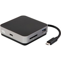 OWC USB-C Travel Dock dockingstation Grijs/zwart, HDMI, SD Kartenleser, USB-A