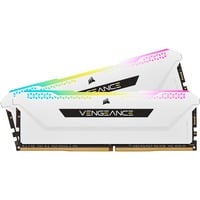Corsair 32 GB DDR4-3200 (2x 16 GB) Kit werkgeheugen Wit, CMH32GX4M2E3200C16W, Vengeance RGB PRO SL, XMP 2.0