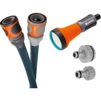 GARDENA Textielslang Liano Xtreme 15 m Set met wandslanghouder Donkergrijs/oranje