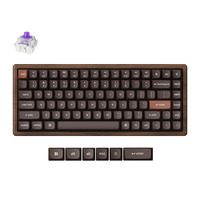 Keychron K2HE All-Wood Special Edition mechanisch toetsenbord Houtkleur, US lay-out (QWERTY), Gateron Double-Rail Magnetic Nebula, 75%, Gateron Double-Rail Magnetic, OSA PBT double-shot, hot swap, Bluetooth 5.2 | USB-C
