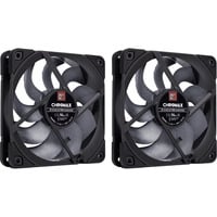 Noctua NF-A12x25 G2 PWM Sx2-PP chromax.black case fans Zwart, 2 stuks, 120 x 120 x 25 mm