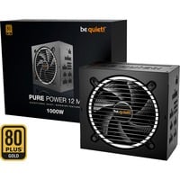 be quiet! Pure Power 12M 1000W voeding  Zwart, 4x PCIe, Kabelmanagement