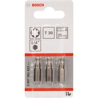 Bosch Extra Hard-schroefbit Torx T30 3 stuks, 25 mm