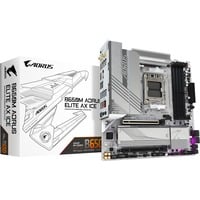 GIGABYTE B650M A ELITE AX ICE socket AM5 moederbord Zilver, RAID, 2.5 Gb-LAN, WLAN, BT, Sound, µATX