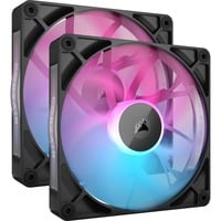 Corsair iCUE LINK RX140 RGB PWM Starterskit case fans Zwart, 2 stuks, 140 x 140 x 25 mm