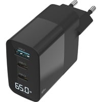 Sitecom 65W GaN Power Delivery wandoplader met led-scherm Zwart