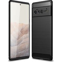 Google Pixel 6 Pro Geborsteld TPU telefoonhoesje Zwart