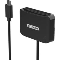Sitecom USB-C ID Card Reader kaartlezer Zwart