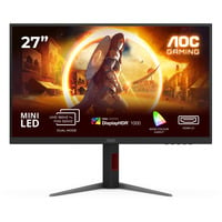 AOC U27G4XM 27" 4K Ultra HD gaming monitor Zwart/rood, 1x DisplayPort, 1x HDMI, 4x USB-A, 160 Hz / 320 Hz