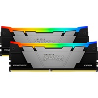 Kingston FURY 16 GB DDR4-3600 Kit werkgeheugen Zwart, KF436C16RB2AK2/16, Renegade RGB, XMP
