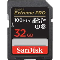 SanDisk Extreme PRO SDHC 32 GB geheugenkaart Zwart, UHS-I, Class 10, U3, V30