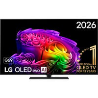 LG OLED evo AI G6 (OLED55G69LS) 55" Ultra HD OLED-tv Zwart, 4x HDMI, 3x USB, Optisch, Bluetooth, LAN, WLAN, CI+, HDR10, Dolby Vision