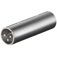 goobay XLR-adapter/koppeling male > male Zilver