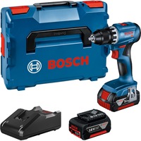 Bosch BOSCH GSR 18V-45 2x 3,0Ah          LBOXX schroeftol Blauw/zwart