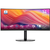 MSI Modern MD342CQP 34" UltraWide monitor Zwart, HDMI, DisplayPort, 2x USB-A, USB-B, USB-C
