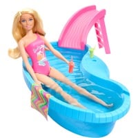 Mattel Barbie Blonde pop met zwembad en glijbaan