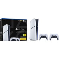 Sony PlayStation 5 Digital Edition (Slim) - 825 GB + 2x DualSense draadloze controllers game console Wit/zwart